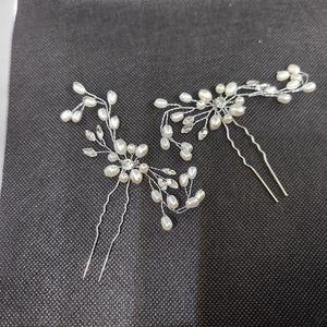 Silver Faux Pearl Hairpin